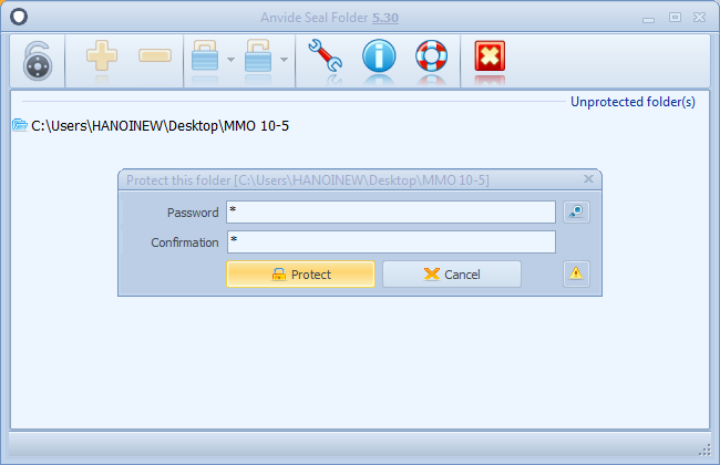 Cách đặt mật khẩu folder bằng phần mềm Anvide Seal Folder 5 đặt mật khẩu folder