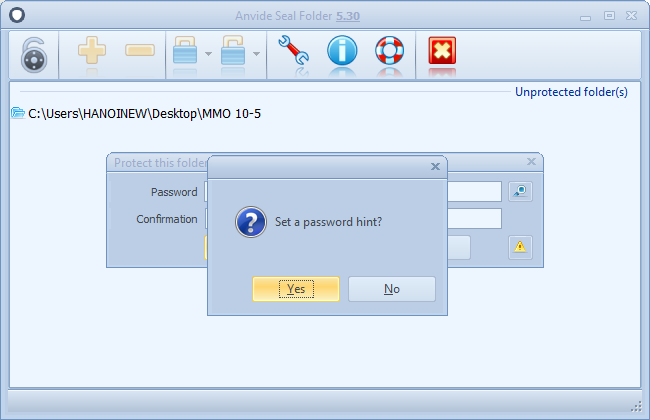 Cách đặt mật khẩu folder bằng phần mềm Anvide Seal Folder 6 đặt mật khẩu folder