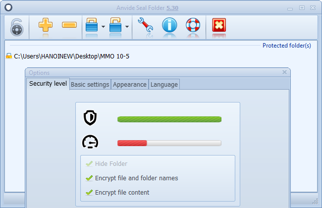 Cách đặt mật khẩu folder bằng phần mềm Anvide Seal Folder 10 đặt mật khẩu folder