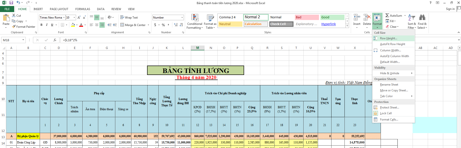 cach-gian-dong-trong-excel-4 cach-gian-dong-trong-excel