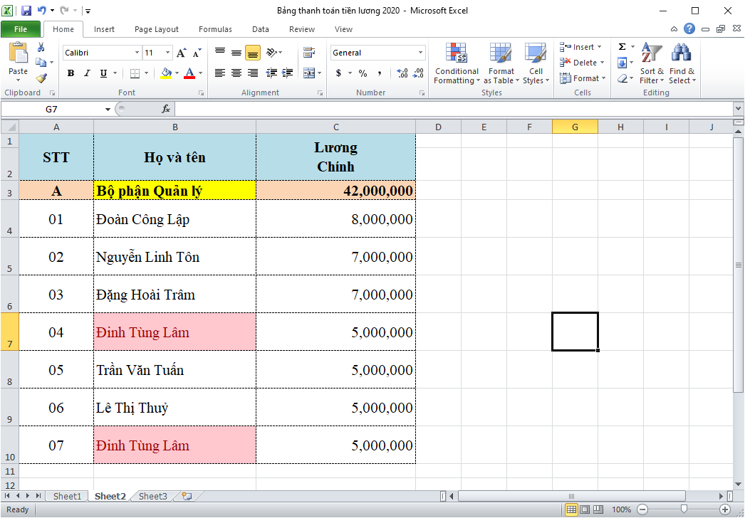 cách lọc dữ liệu trùng trong Excel