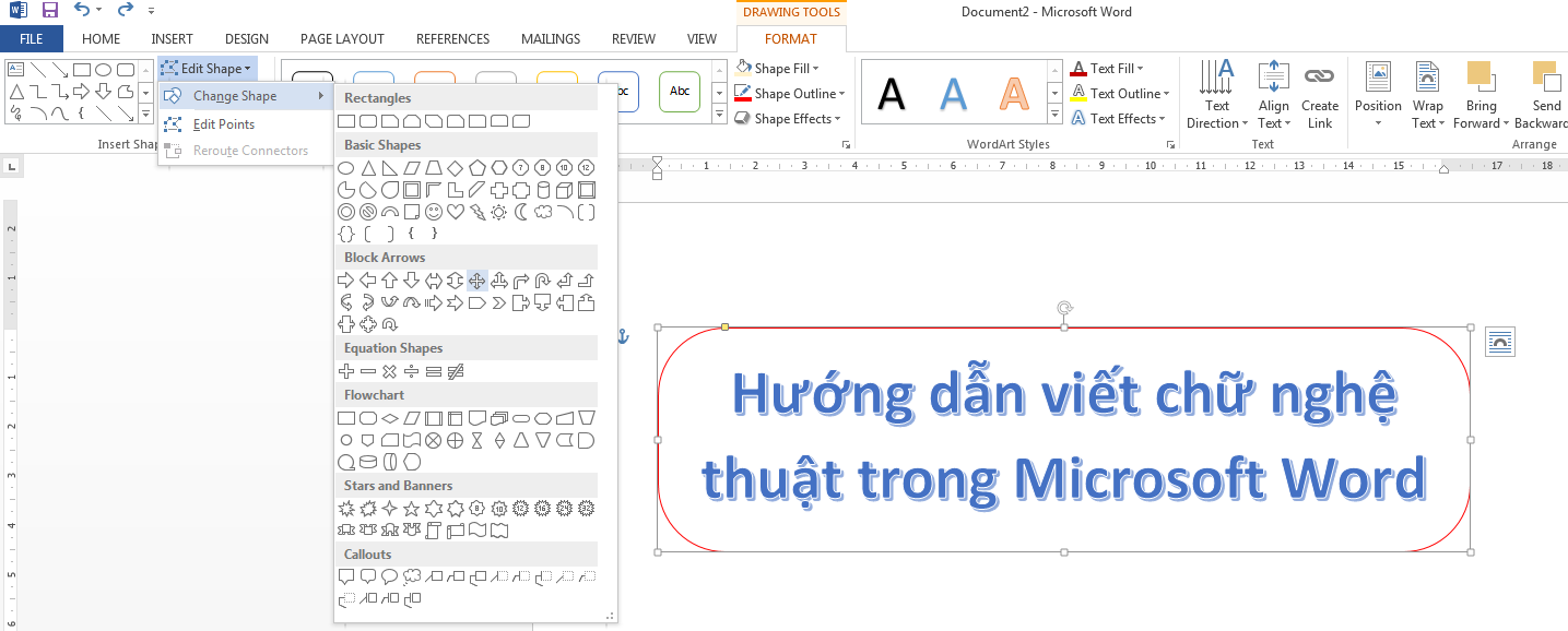 Hướng dẫn cách tạo chữ nghệ thuật trong Word đơn giản nhất 3 tạo chữ nghệ thuật trong Word