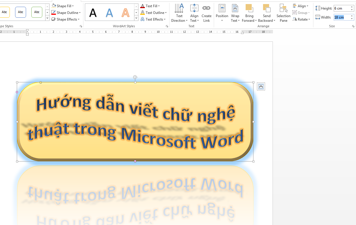 Hướng dẫn cách tạo chữ nghệ thuật trong Word đơn giản nhất 8 tạo chữ nghệ thuật trong Word