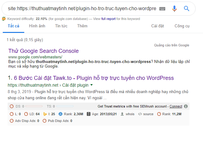 4 Bước thêm Dấu Tích Xanh trong đoạn mô tả của WordPress 1 nút xanh