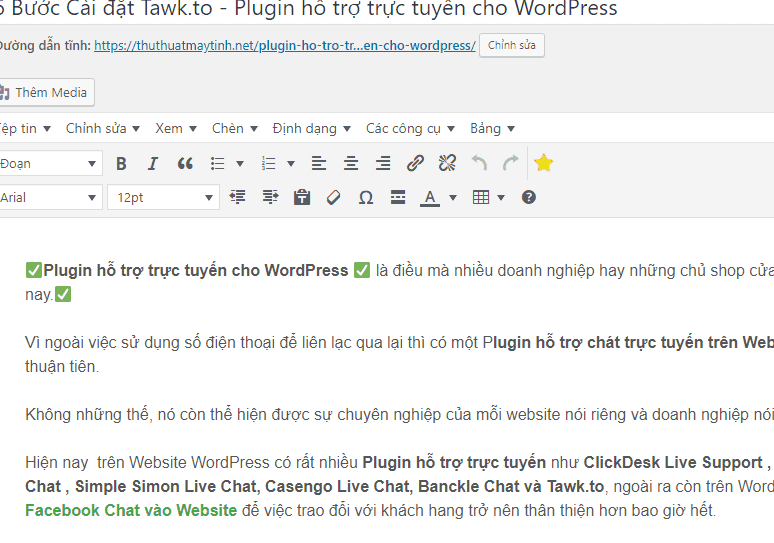4 Bước thêm Dấu Tích Xanh trong đoạn mô tả của WordPress 4 4 Bước thêm Dấu Tích Xanh trong đoạn mô tả của WordPress 3 4 Bước thêm Dấu Tích Xanh trong đoạn mô tả của WordPress