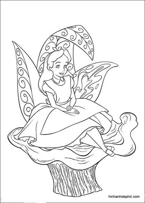 tranh-to-mau-cho-be-cong-chua-alice Pictures-to-color-to-be-cong-chua-alice