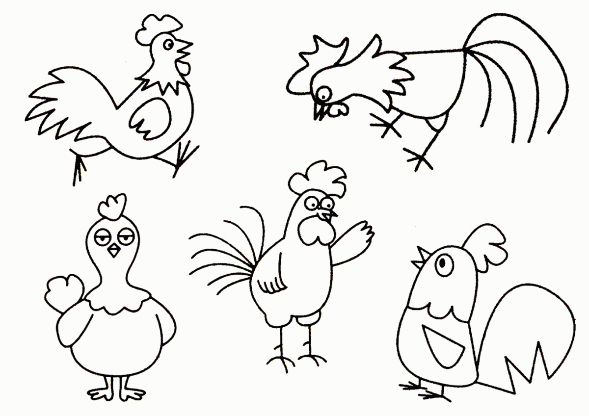 tranh to mau con ga dep nhat cho be 1