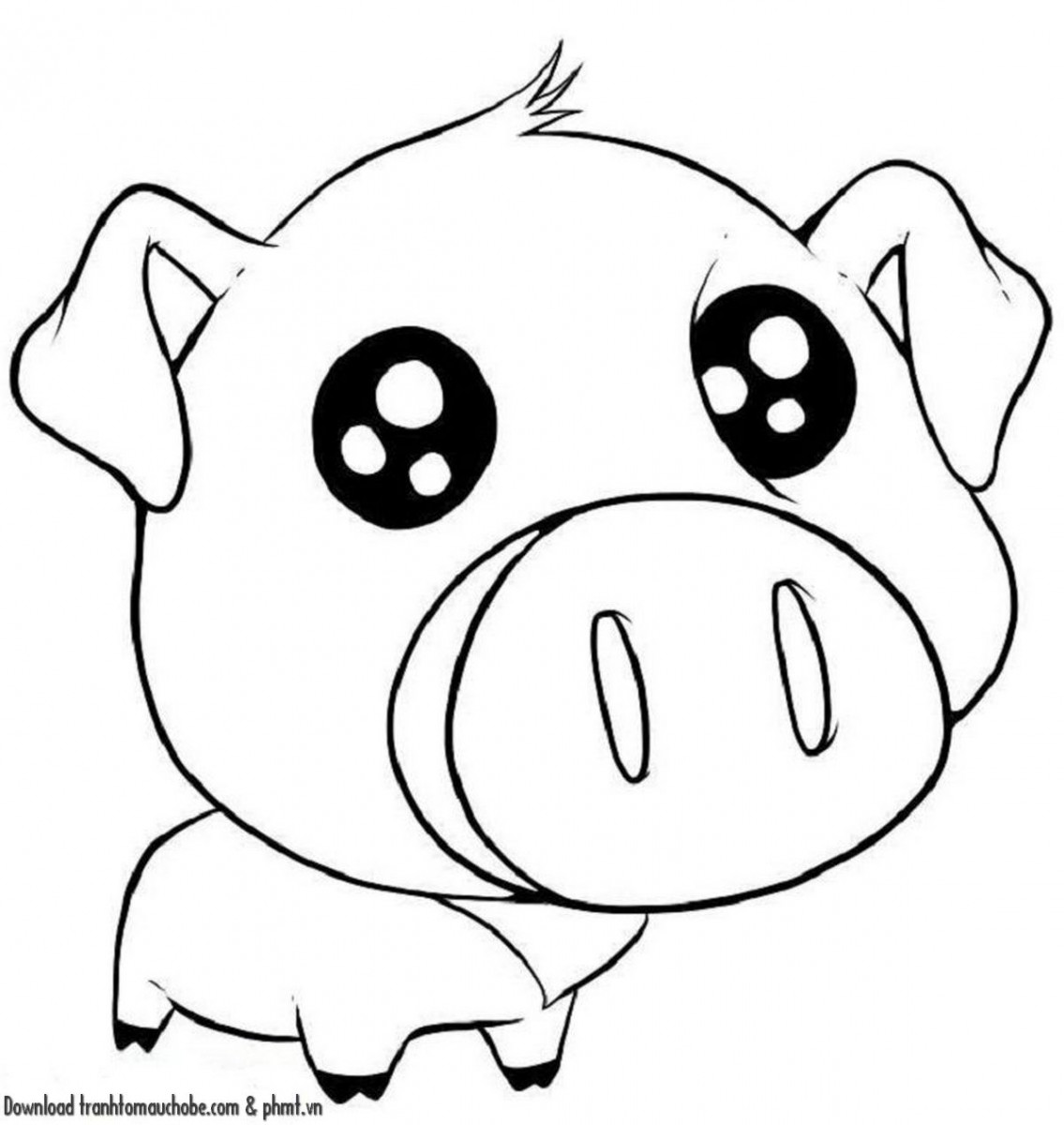 tranh to mau con heo ngo nghinh va de thuong 35