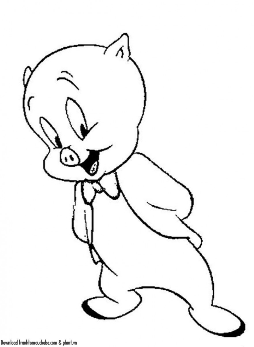 tranh to mau con heo ngo nghinh va de thuong 42